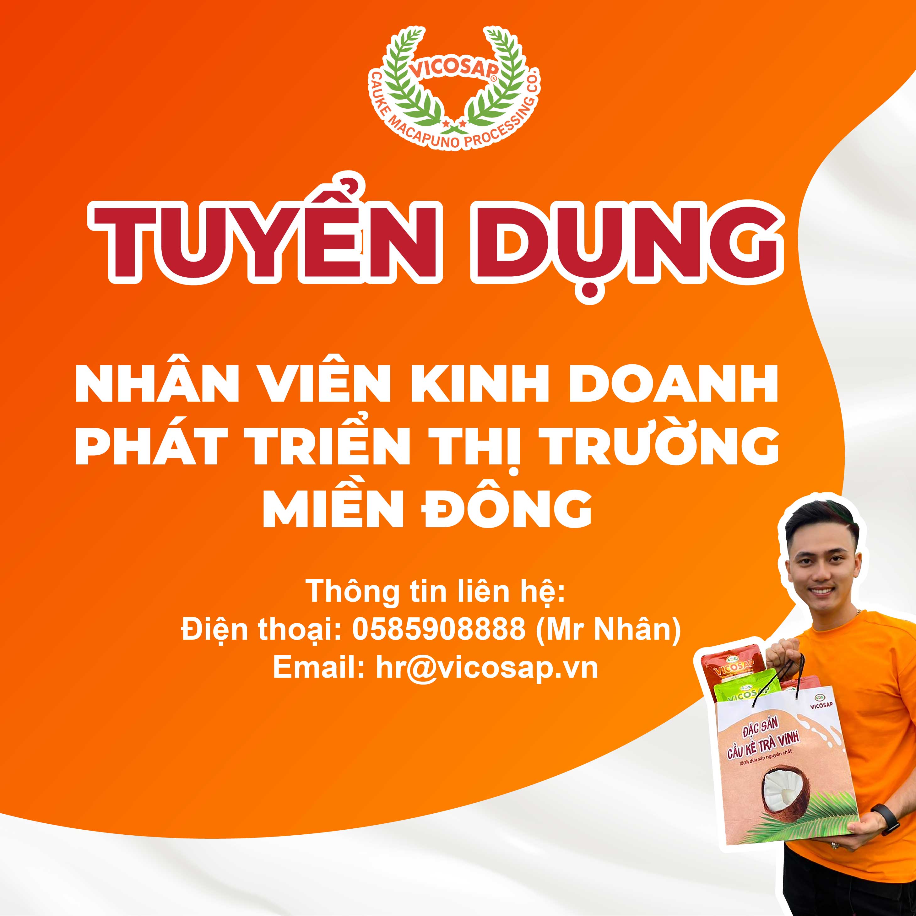 [TUYỂN DỤNG] NHÂN VIÊN KINH DOANH PHÁT TRIỂN THỊ TRƯỜNG MIỀN ĐÔNG - VICOSAP