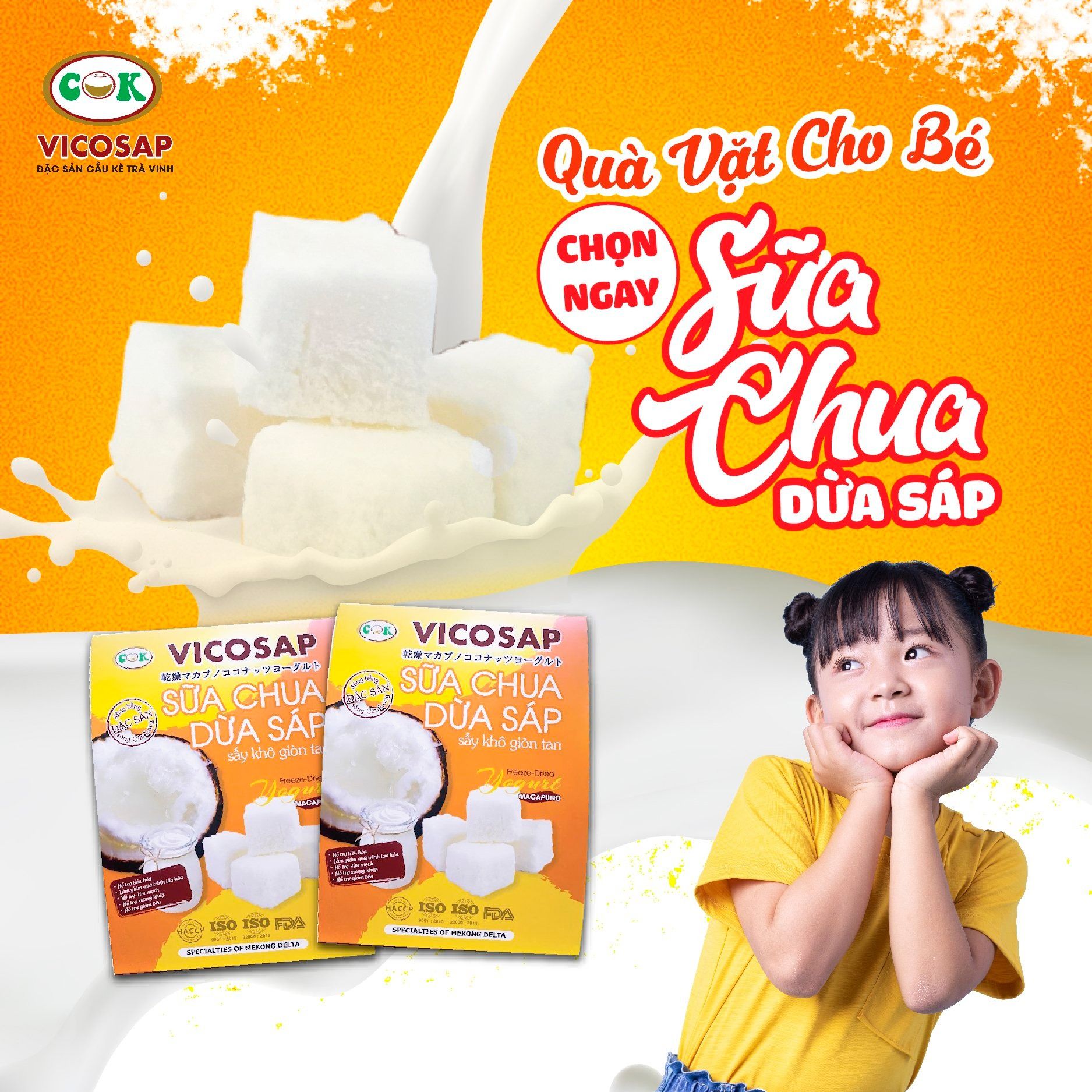 SỮA CHUA DỪA SÁP CÓ THÍCH HỢP CHO BÉ 02 TUỔI KHÔNG?